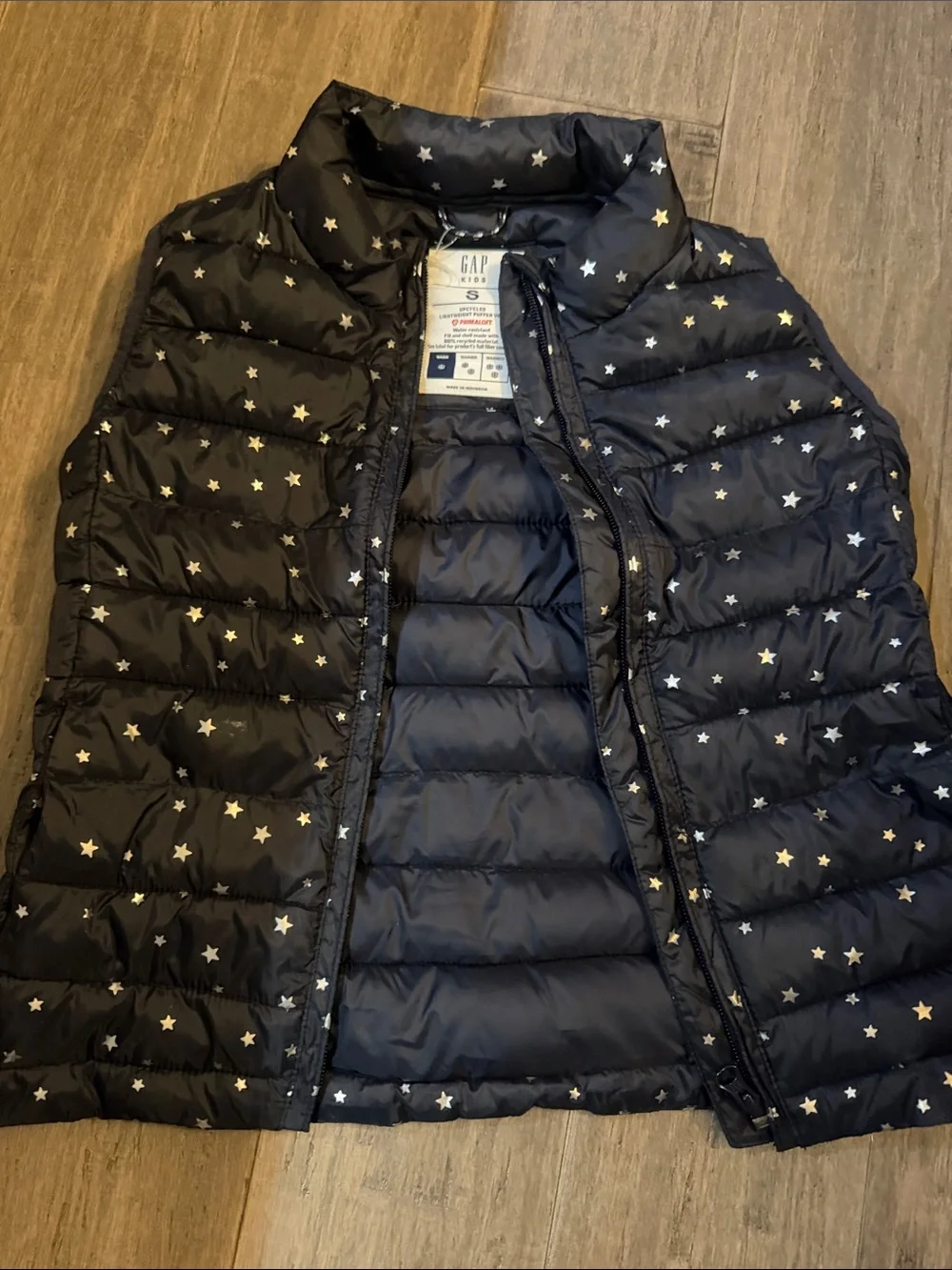GAP Navy Star-Print Quilted Puffer Vest